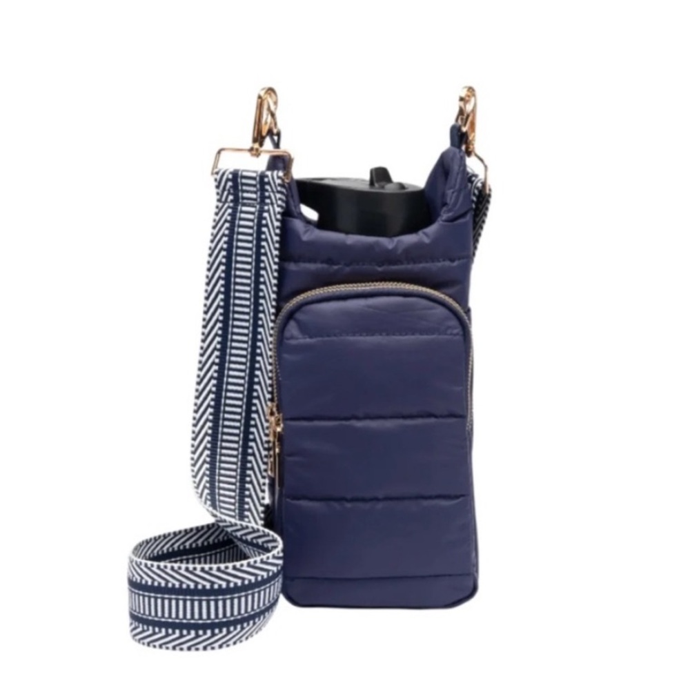Wanderfull Navy Crossbody Bag with Chevron Strap NWOT